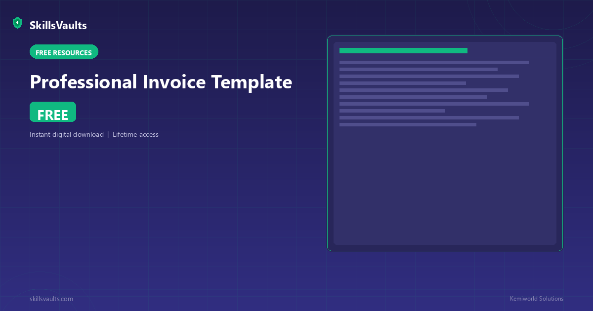 Professional Invoice Template
