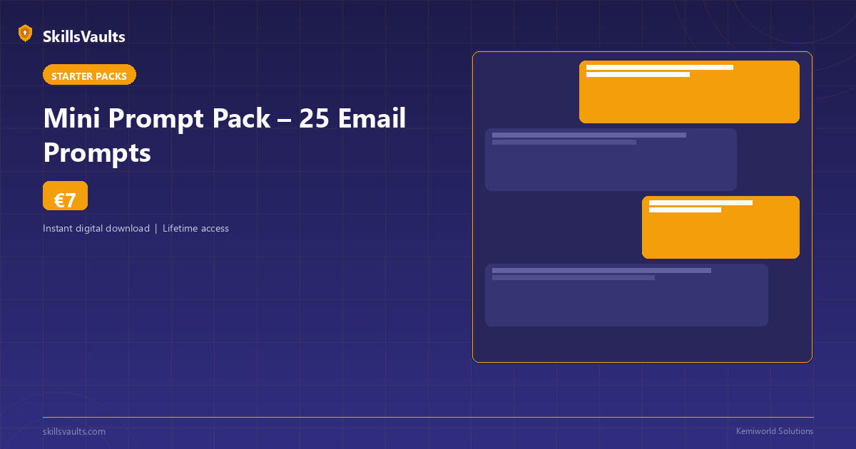 Mini Prompt Pack  -- 25 Email Prompts