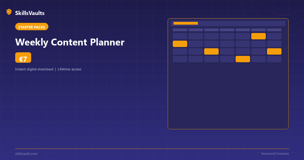 Weekly Content Planner